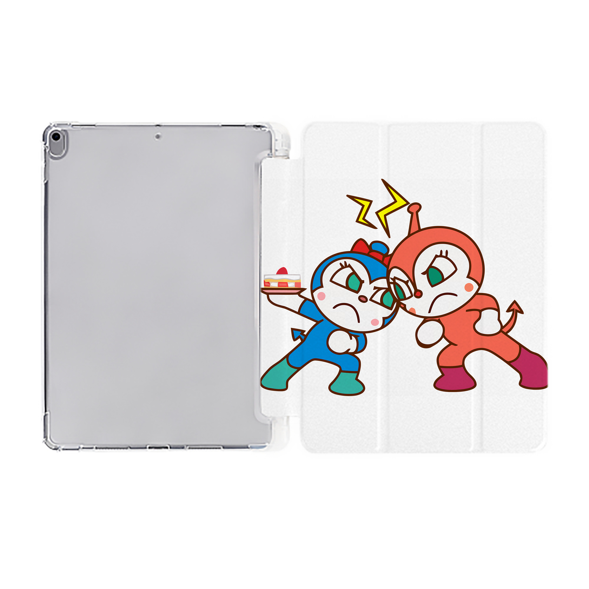 （画像用） アンパンマン Anpanman IPad ケース ペン収納付き 三つ折りスタンド PUレザー×シリコン 対応機種9.5/10.5/10.9インチ